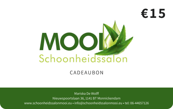 Schoonheidssalon MOOI Cadeaubon