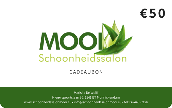 Schoonheidssalon MOOI Cadeaubon