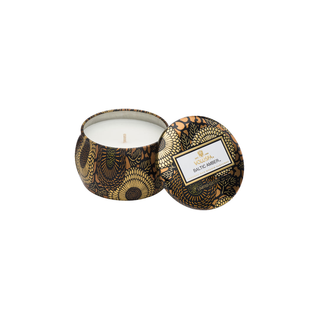 Baltic Amber mini tin Candle